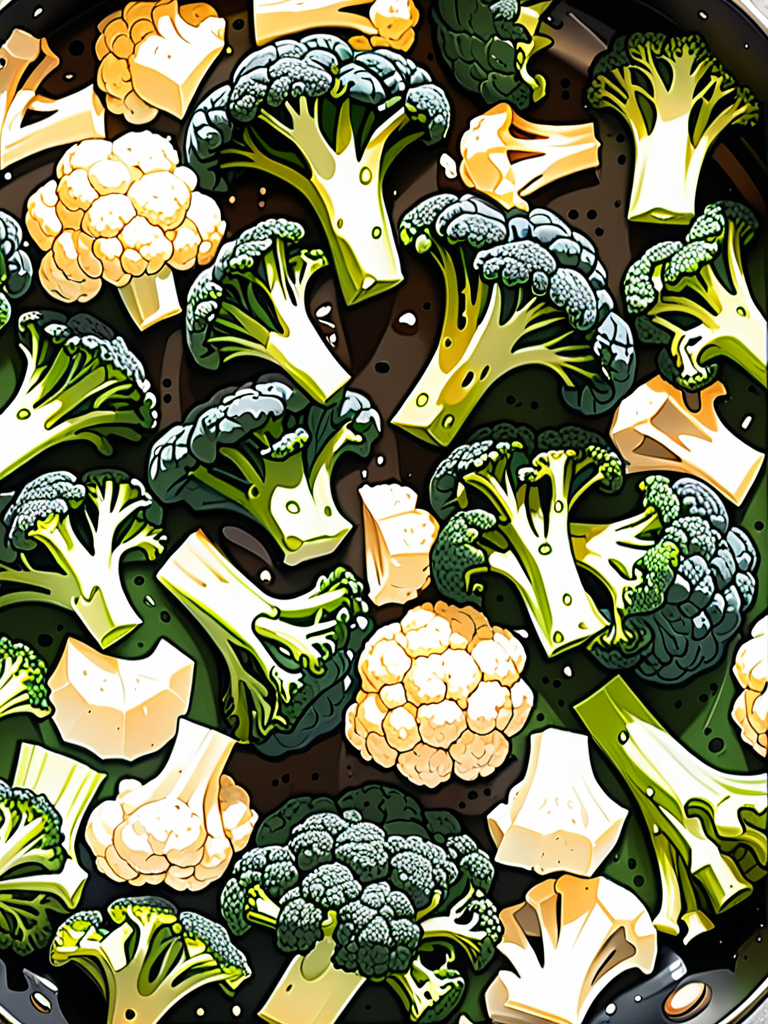 air fry broccoli and cauliflower