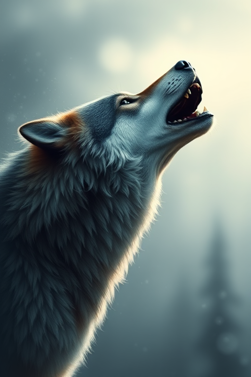 wolf howling png