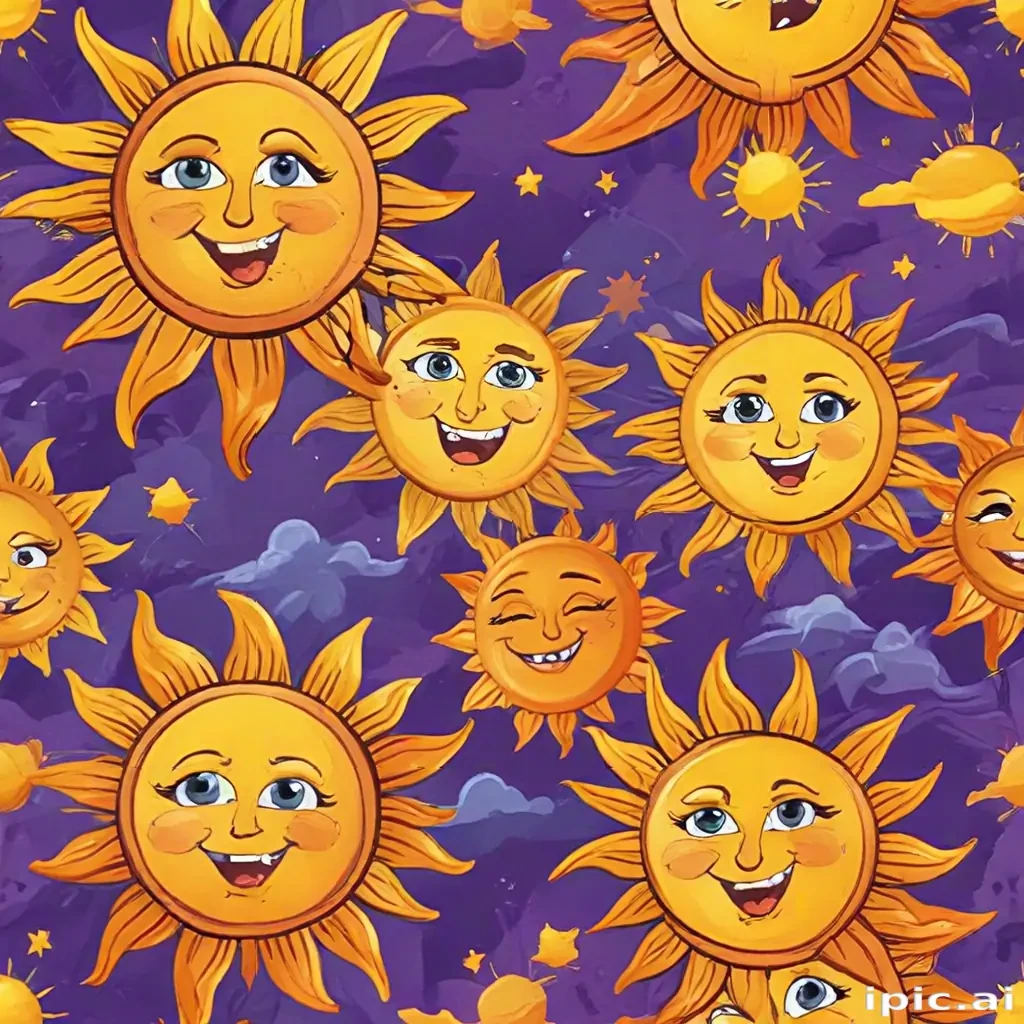 cartoon suns