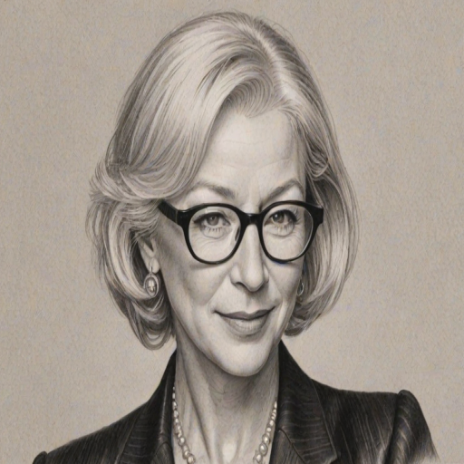Beauteous Helen Mirren, pencil sketch, portrait of Stunning woman 1939s in glasses, hair style beatnik, outline, clear lines, fine lines, 8k