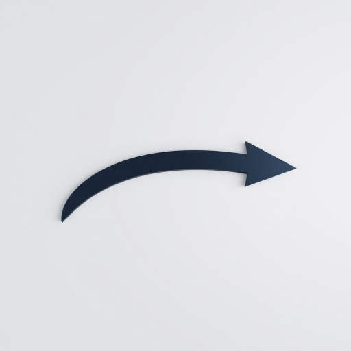 Create a high-resolution vector graphic of a curved arrow pointing left with a smooth gradient fill, using a Canon EOS R5 camera at f/8 aperture, ISO 100, with a 50mm lens in a studio setup and soft lighting to enhance clarity and depth.