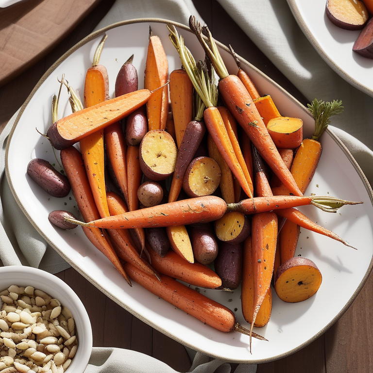 roasted carrots and sweet potatoes