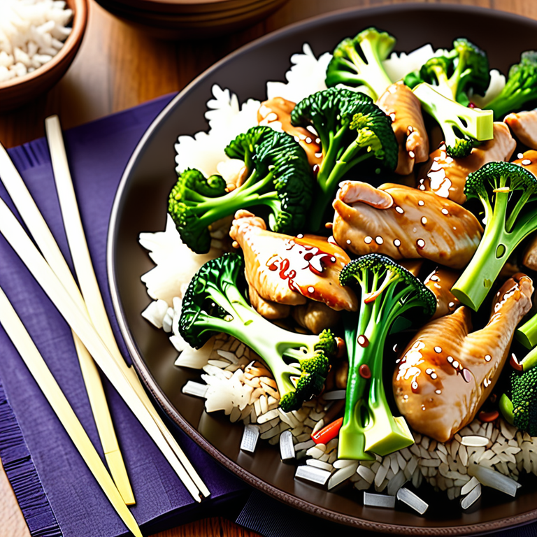 chinese chicken and broccoli nutrition information
