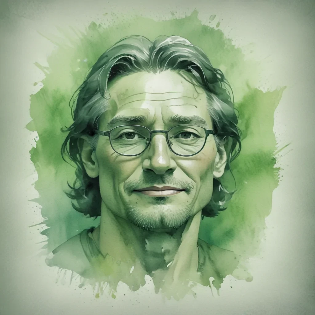 watercolor green background