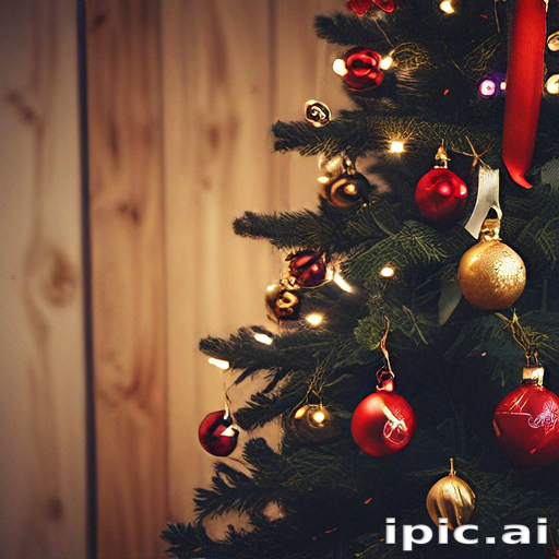 Beautifully Decorated Christmas Tree with Ornaments and Twinkling Lights