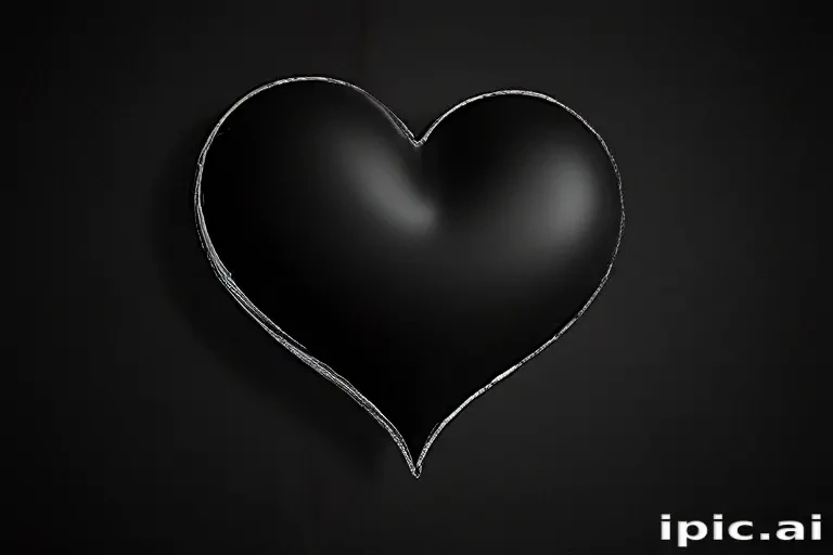 heart with black background
