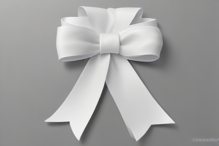 Elegant White Satin Bow Tied Perfectly for Special Celebrations and Gifts