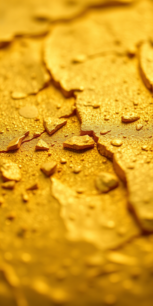 highly detailed gold texture background, close-up shot, macro lens, f/2.8 aperture, ISO 100, natural lighting, DSLR camera