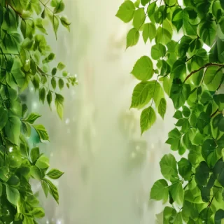 background with green leaves