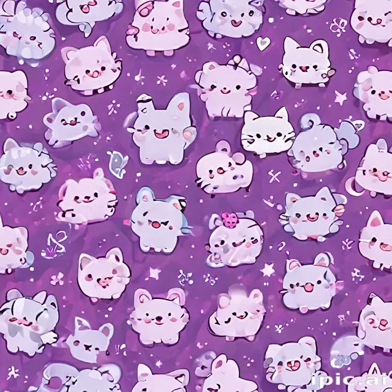 kawaii purple wallpaper