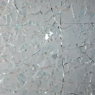cracked glass transparent