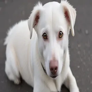 white dog