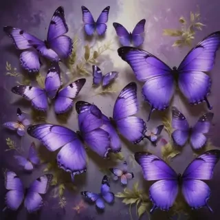 purple butterflies