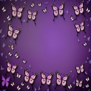 purple background with butterflies