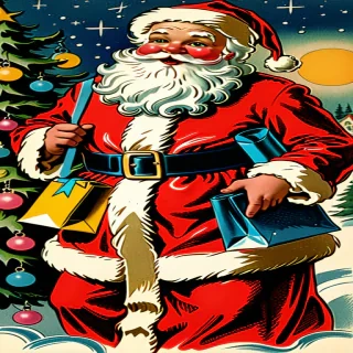 vintage santa images free