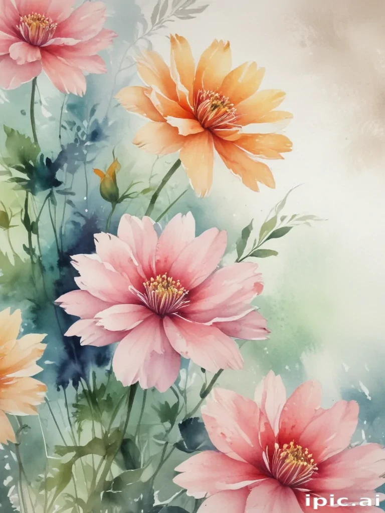 watercolor flower background