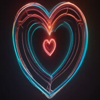 neon heart png