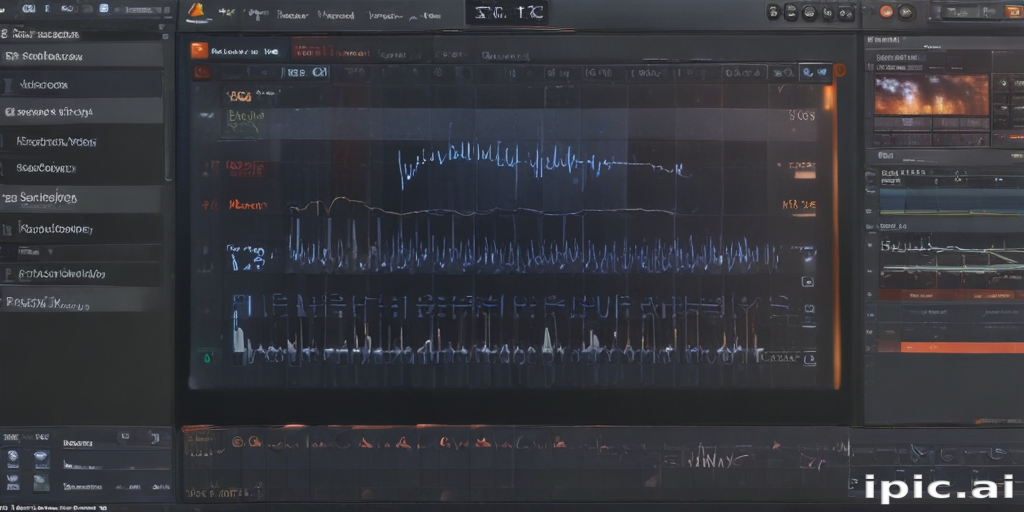 Digital Audio Analysis Interface Showing Waveforms and Frequency Data ...