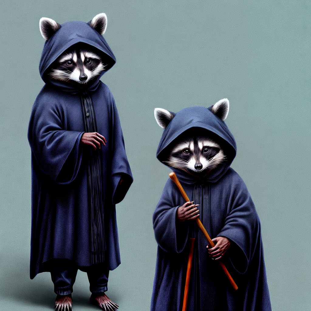 Racoon Reeper Raccoon as grim reaper