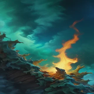 blue green background