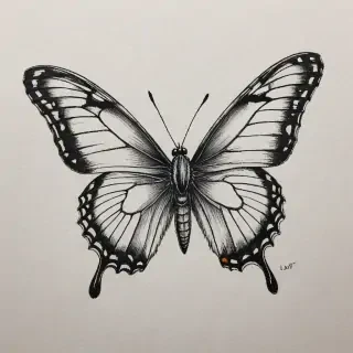 buterfly sketch