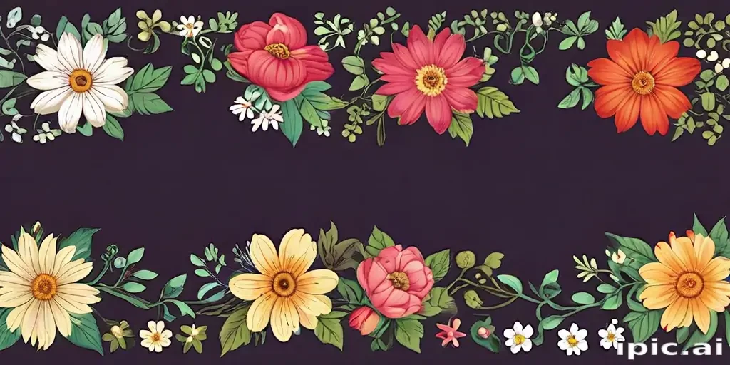 free flower border clipart