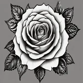 roses clipart black and white