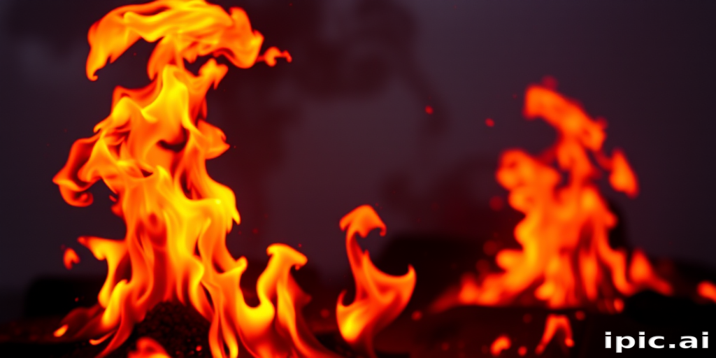 background with fire