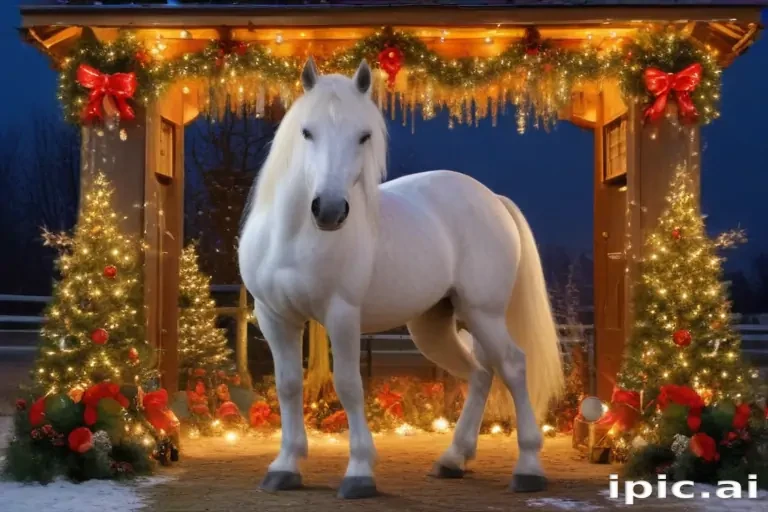 pictures of christmas horses