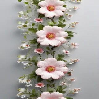 transparent flower border