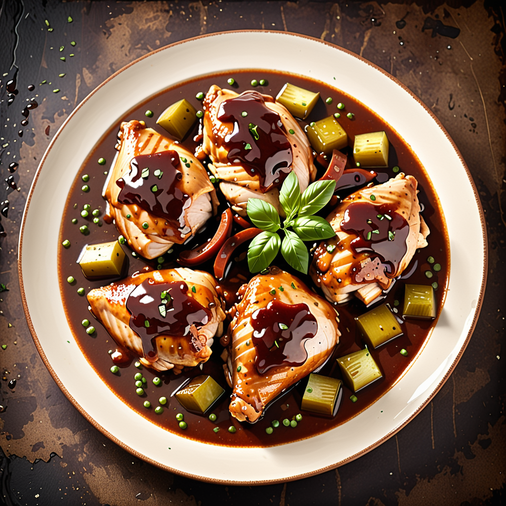 chicken in a brown sauce