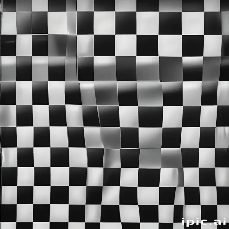black and white checkered background