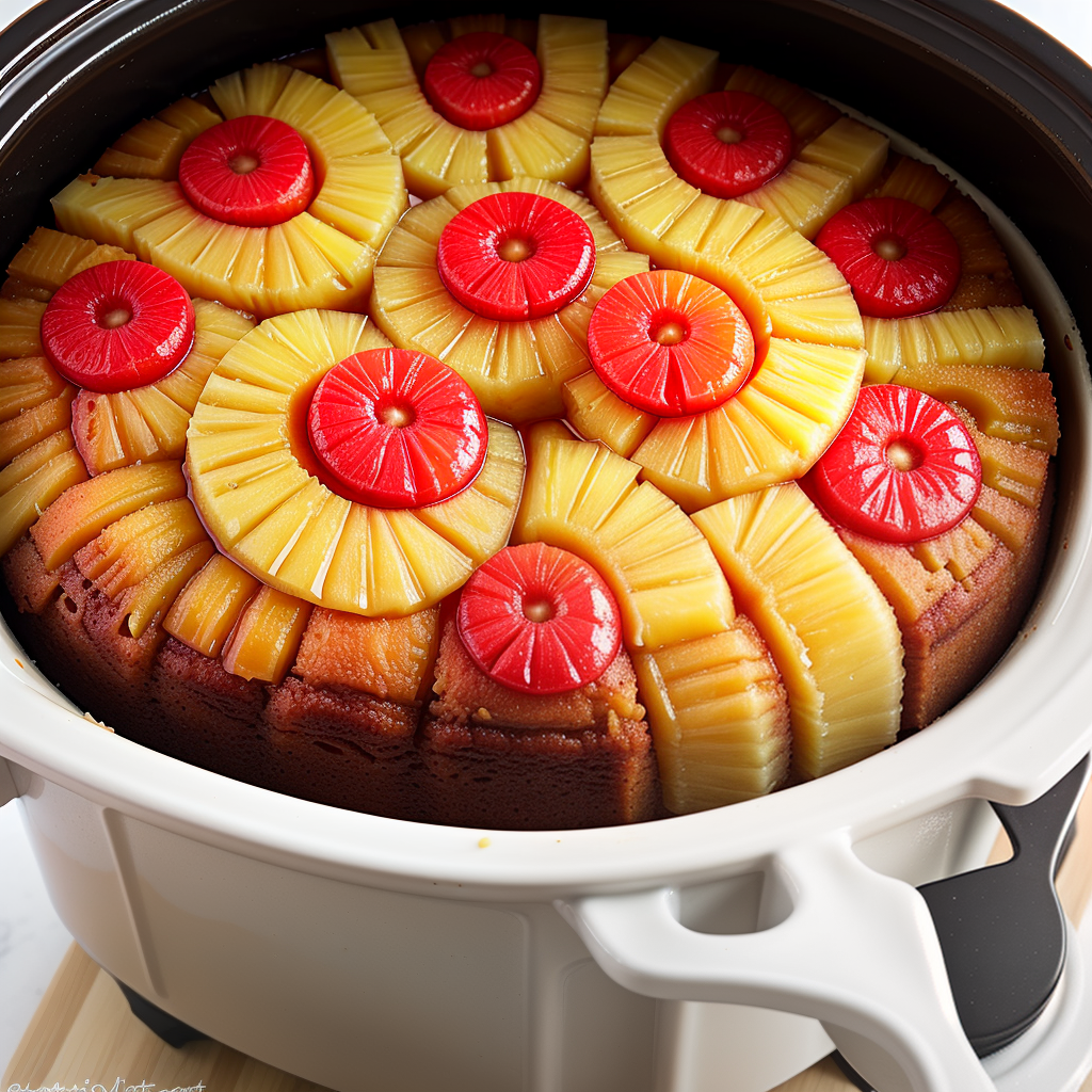 pineapple upside down cake in crock pot