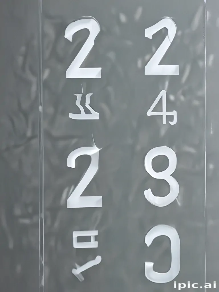 transparent numbers