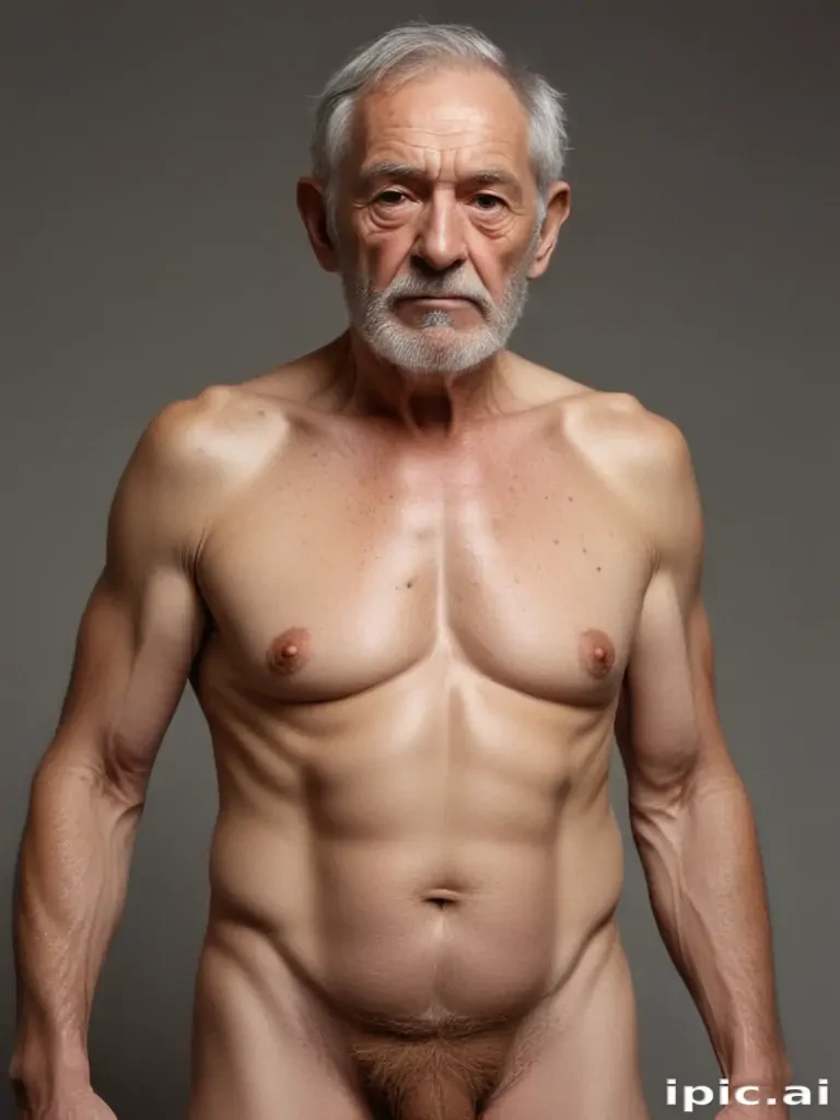 shirtless old men
