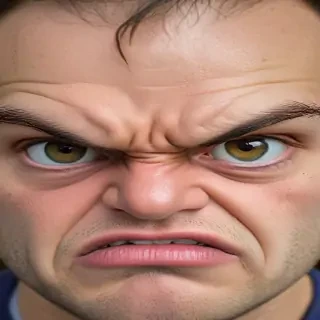 angry face