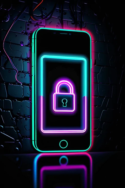lock screen neon wallpaper iphone