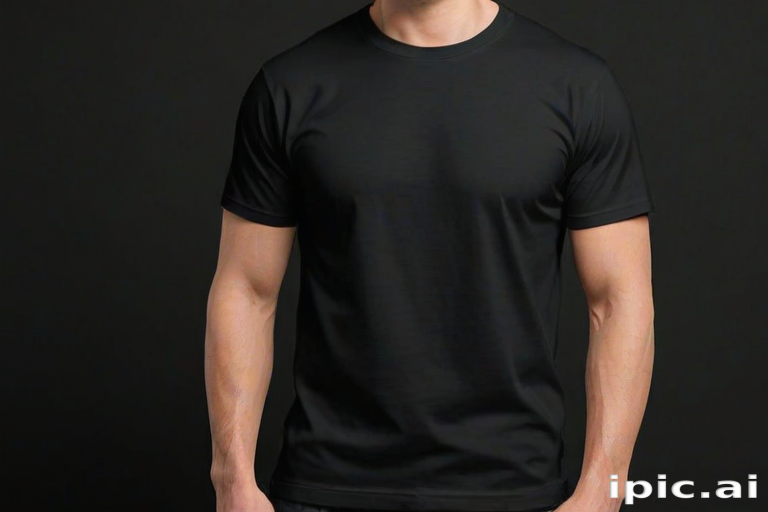 black t-shirt mockup