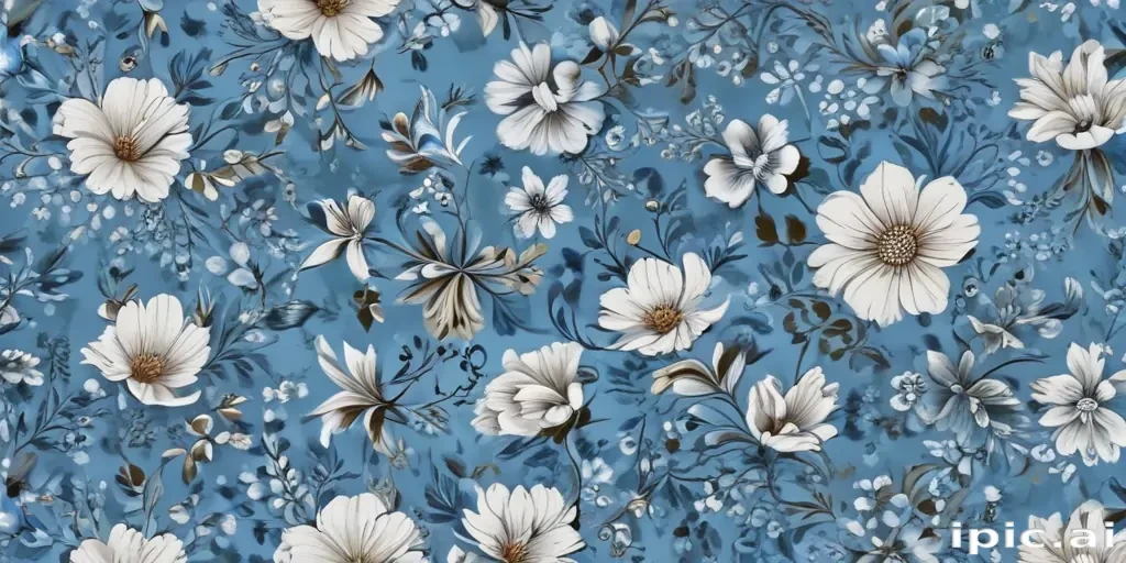 blue floral background