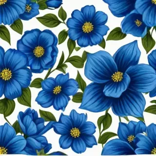 blue flowers clipart