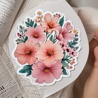 aesthetic flower stickers