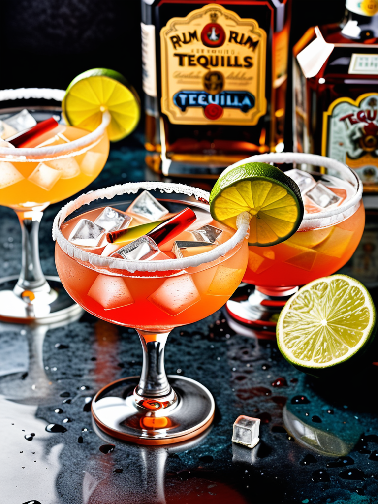 cocktails with rum and tequila
