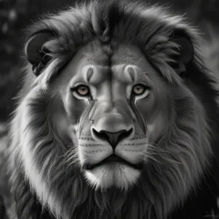 lion black and white pictures