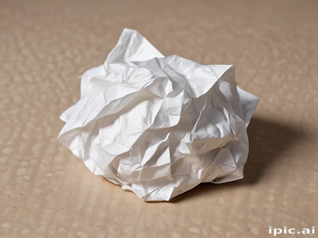 crumpled up paper