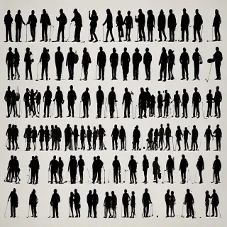 people silhouettes