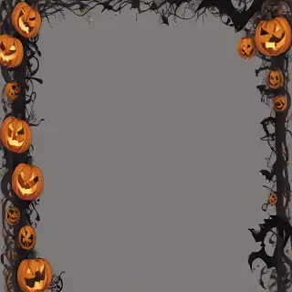 halloween border transparent