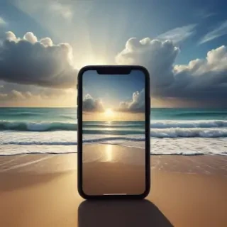 iphone beach