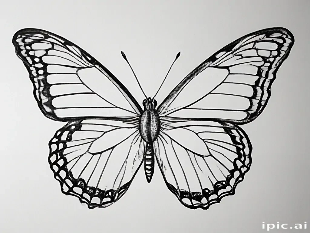 butterfly drawing outline