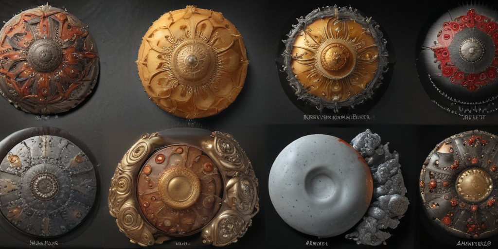 Saeger Shield Pattern Artistic Collection of Intricately Designed Shields with Unique ...