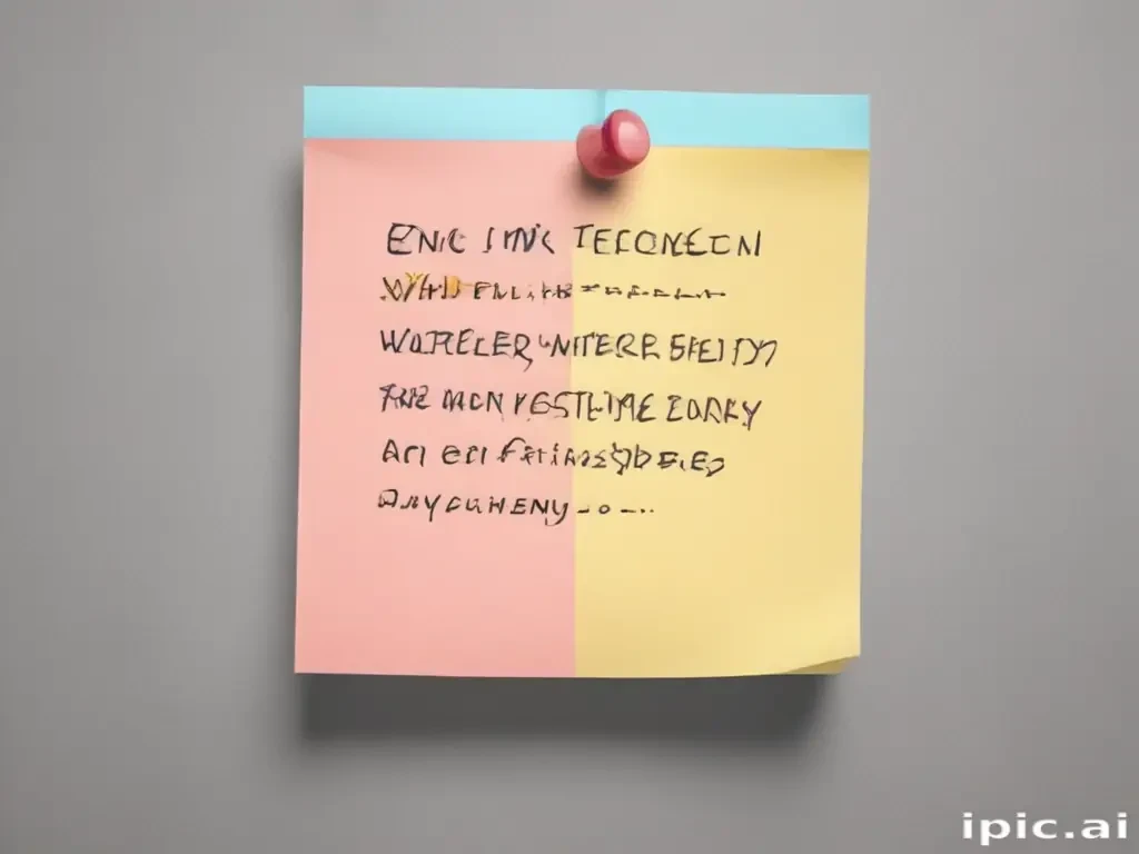 sticky note with transparent background